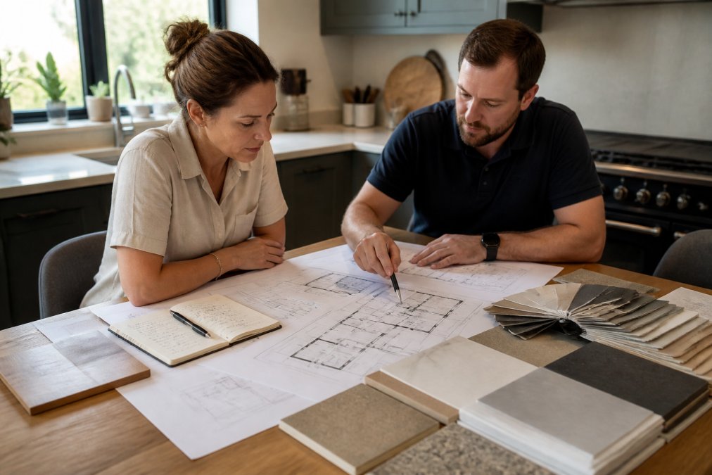 Professional illustration showing home renovation timelines