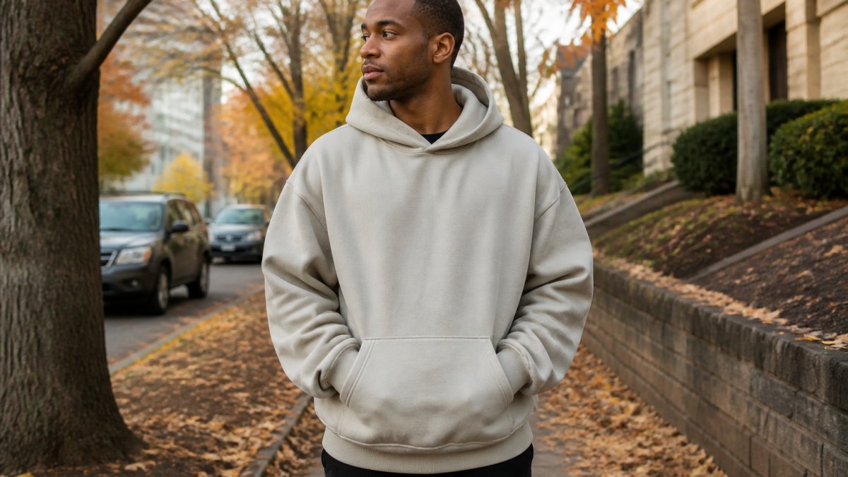 Flowchart illustrating the key criteria for selecting a high-quality heavyweight hoodie for autumn wear