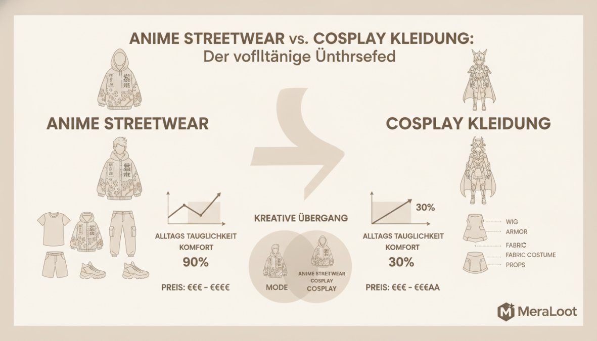 Anime Streetwear vs. Cosplay Kleidung: Der vollständige Unterschied