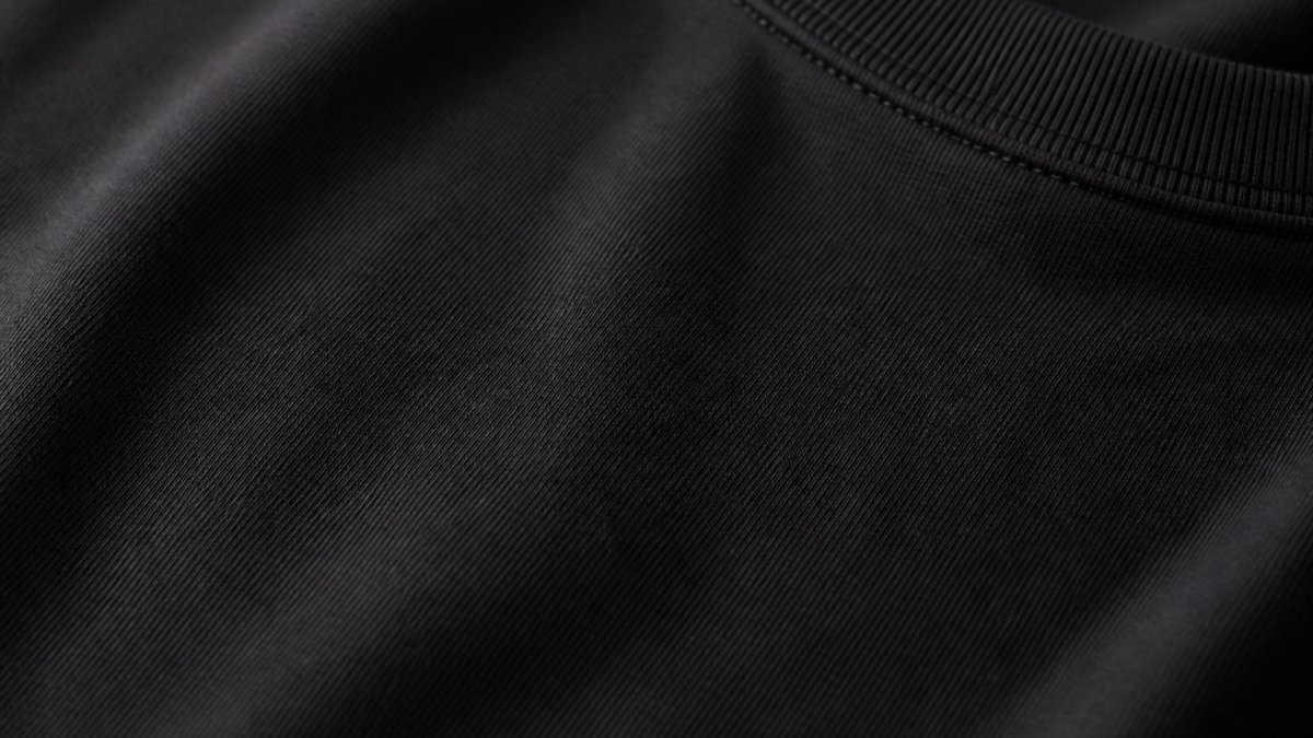 Close-up of a high-quality t-shirt fabric showing smooth, intact surface texture without visible bobbles or pilling, demonstrating the clean appearance of anti-pilling treated material