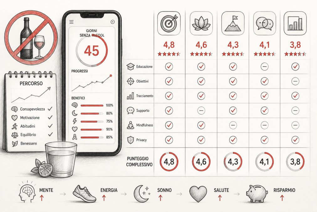 App per smettere di bere alcol: la guida 2026