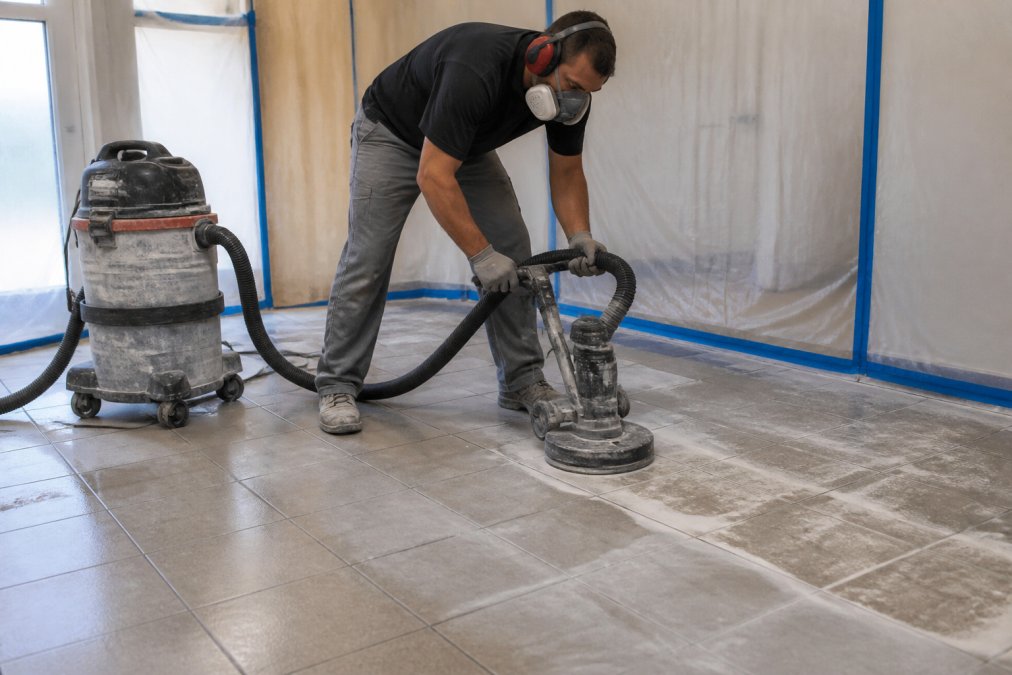 Step-by-step visual guide for epoxy over tile