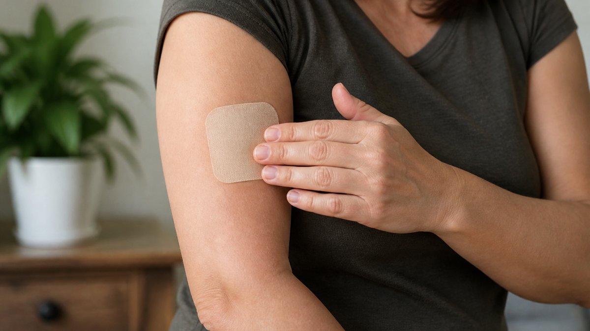Step-by-step guide on applying a CBD patch to clean skin to ensure are cbd patches safe for daily use.