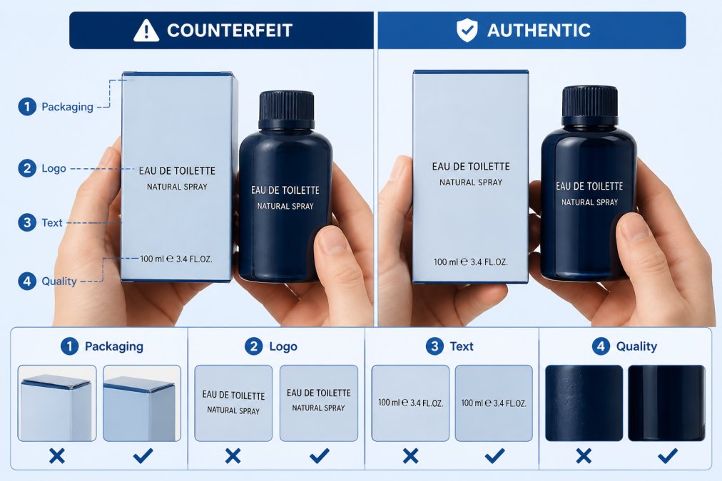 Step-by-step visual guide for are discount site products actually authentic