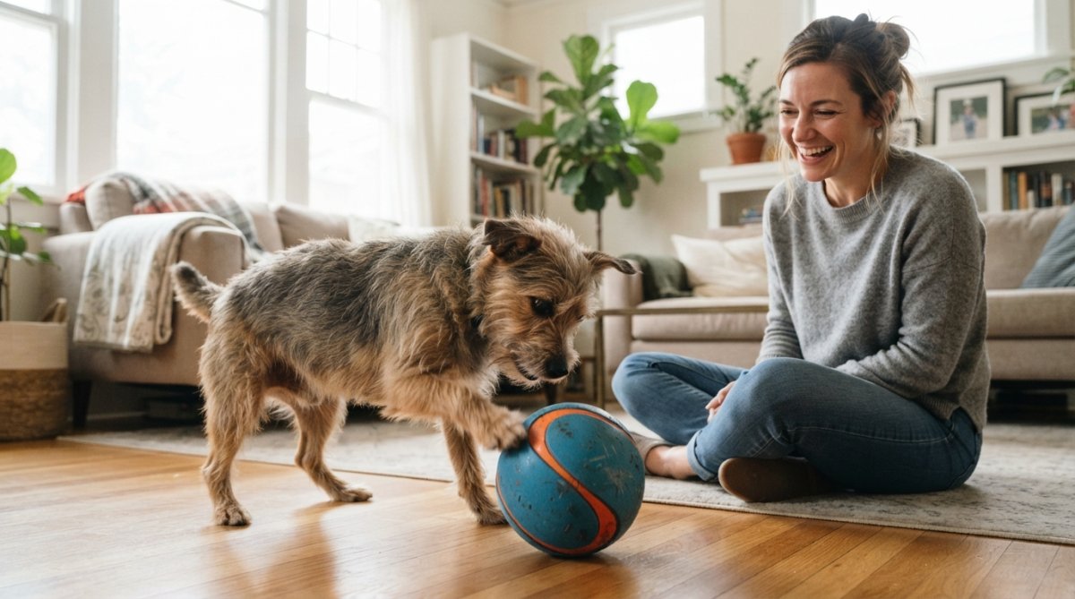 Infographic showing how high-tech pet enrichment toys engage dogs during play