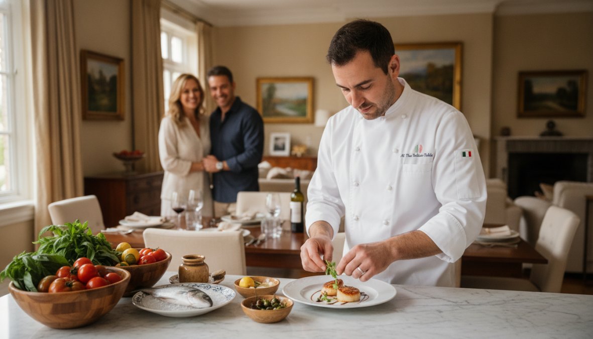 Illustration showing the benefits of professional and chef and plating concepts for are private chef services worth the cost