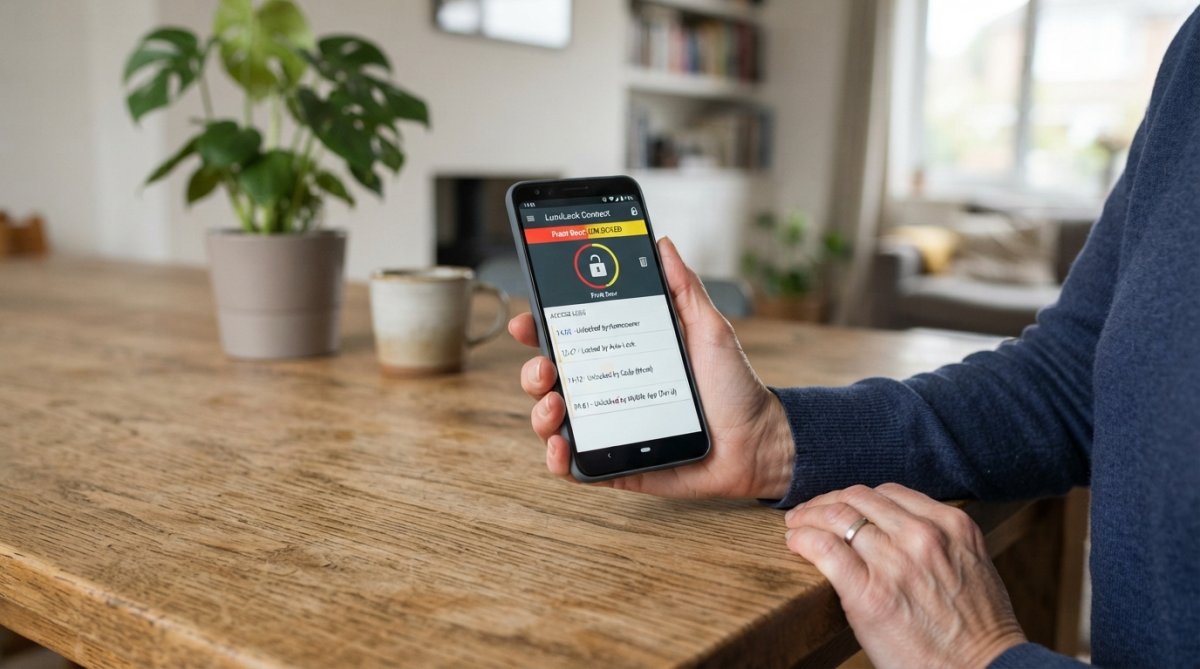 Professional illustration showing are smart locks secure against hacking