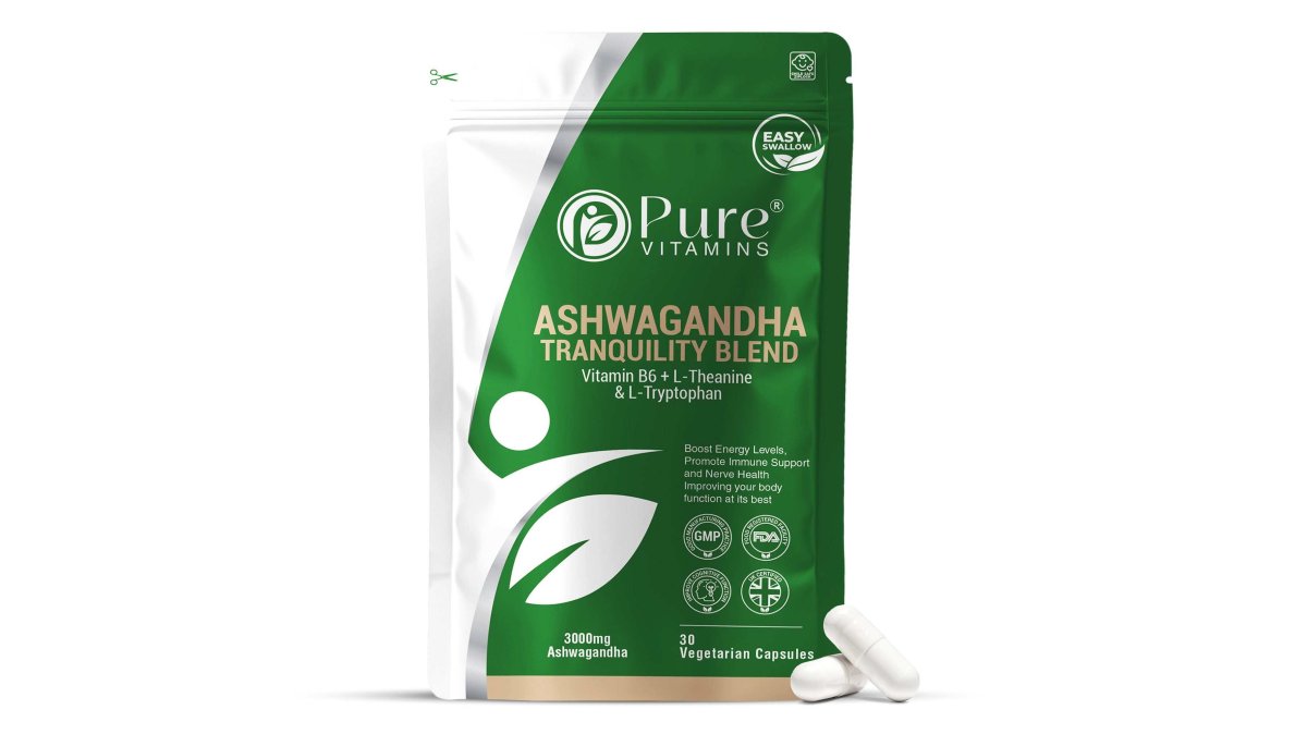 Ashwagandha KSM-66 Capsules with L-Theanine & Vitamin B6