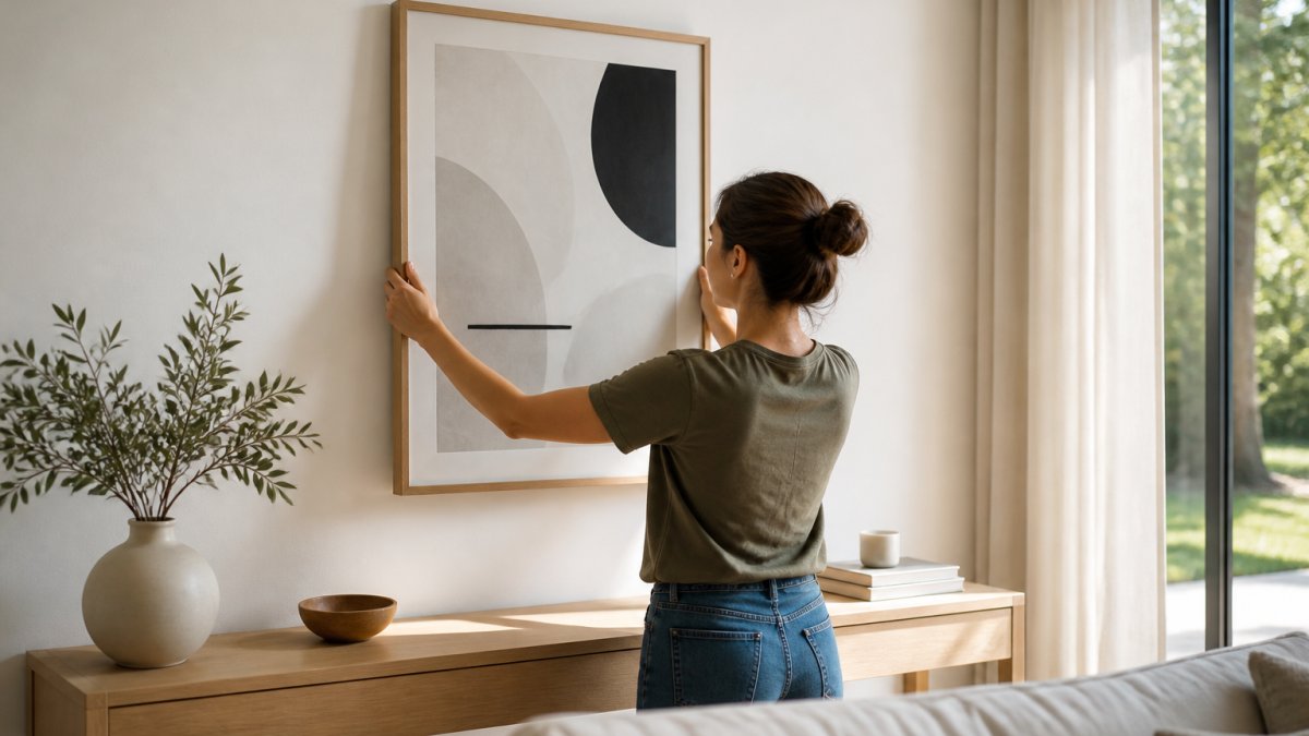 Infographic diagram comparing quality and material tiers of framed minimalist art prints by price point