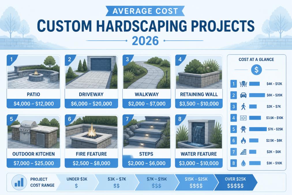 Average Cost for Custom Hardscaping Projects in 2026