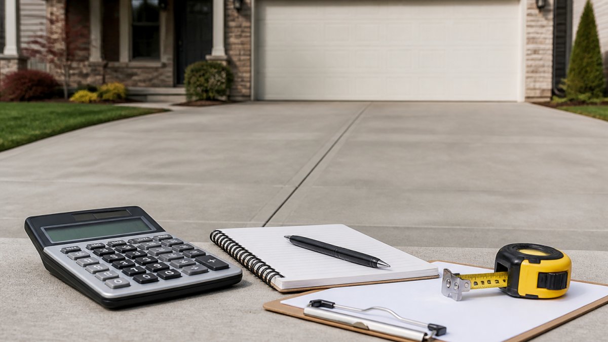 Average Cost for Residential Concrete Driveway
