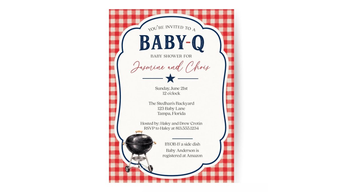 Baby-Q Baby Shower Invitation