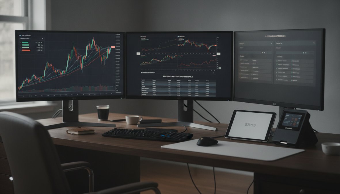 Visual comparison chart showing backtest multiple trading systems