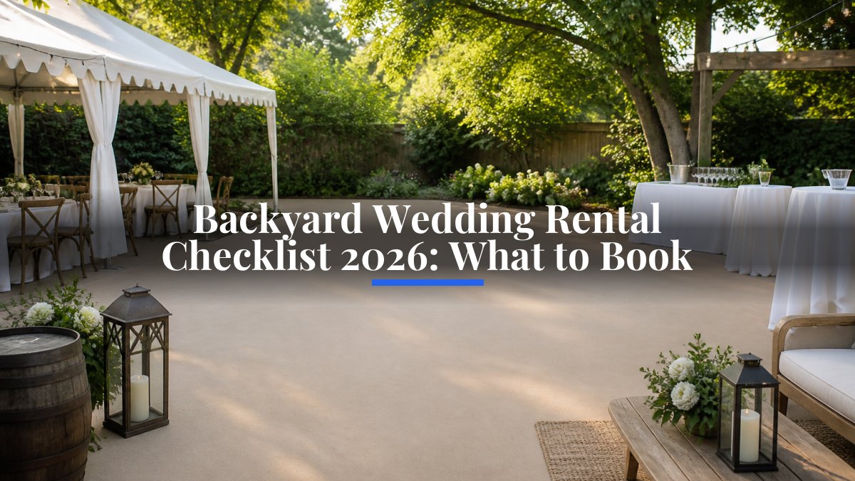 Backyard Wedding Rental Checklist 2026: What to Book