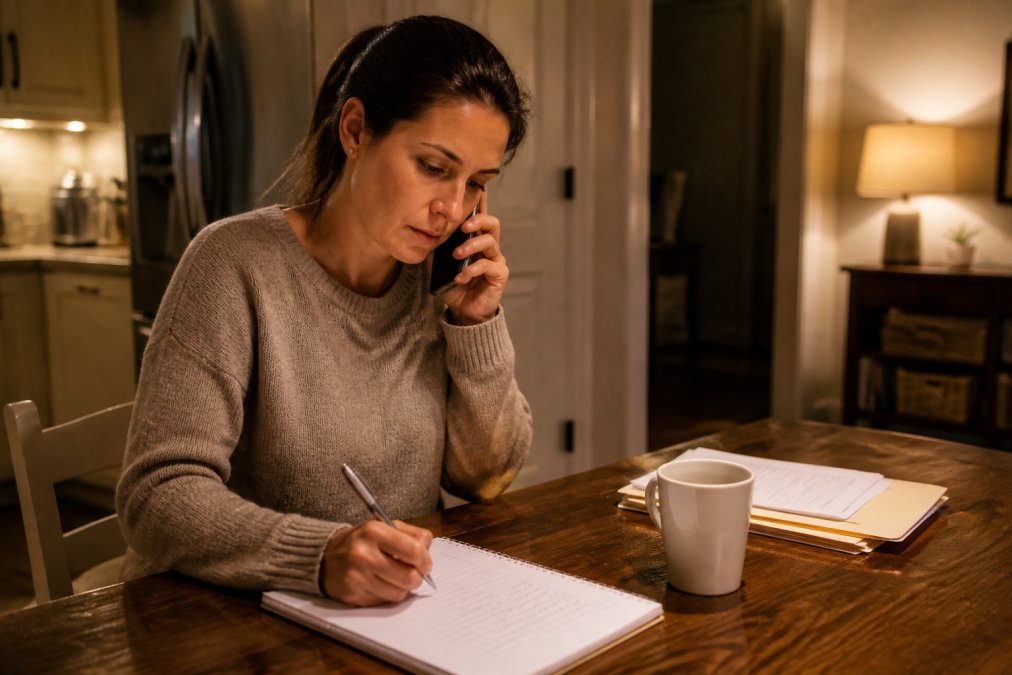Step-by-step checklist of information to gather before contacting a bail bond company at night.