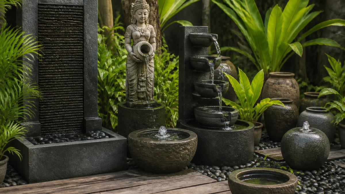 Balinese Style Garden Water Features: 7 Ideas