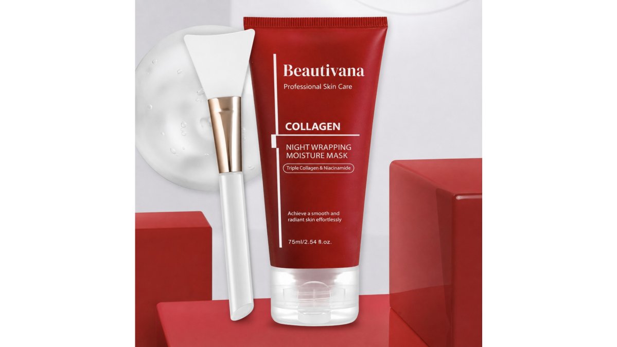 Beautivana Collagen Night Wrapping Mask with Brush