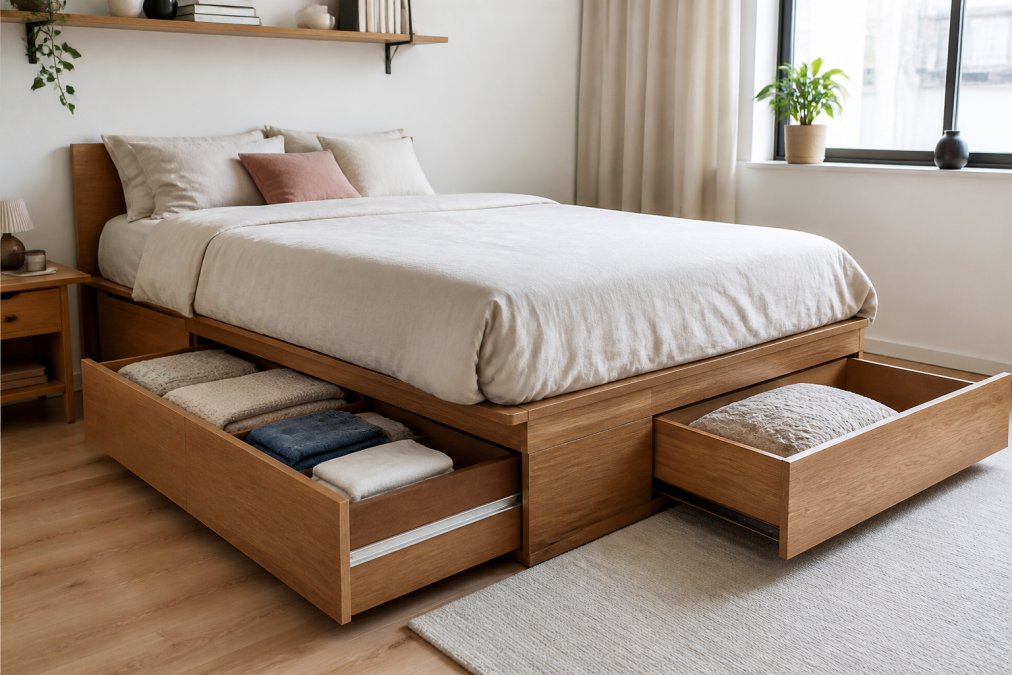 Professional illustration showing Modern for bed frame alternatives small rooms