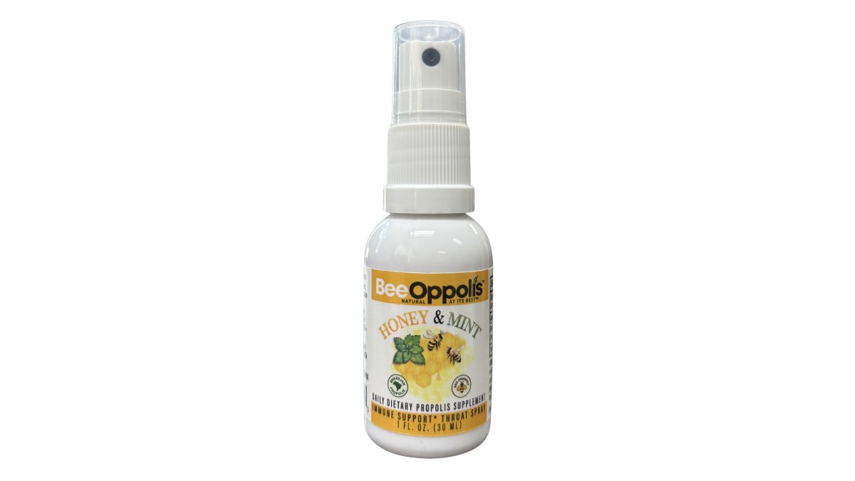 Beeoppolis Natural Immune Support Throat Spray - Propolis - Honey - Mint - 1.0 oz