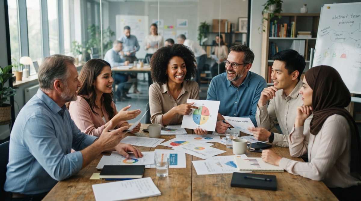 Professional illustration showing benefits of disc personality assessment