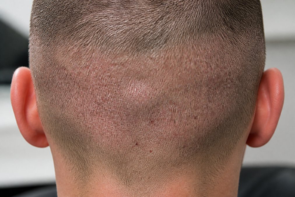 Professional illustration showing follicular unit extraction