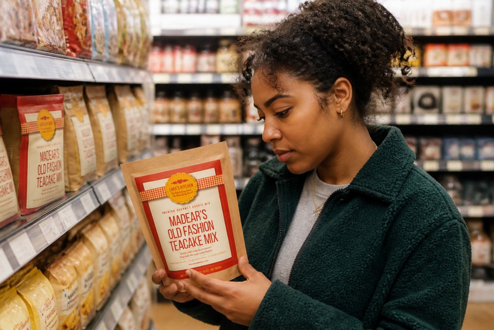Step-by-step visual guide for store and young and person concepts for minority owned food