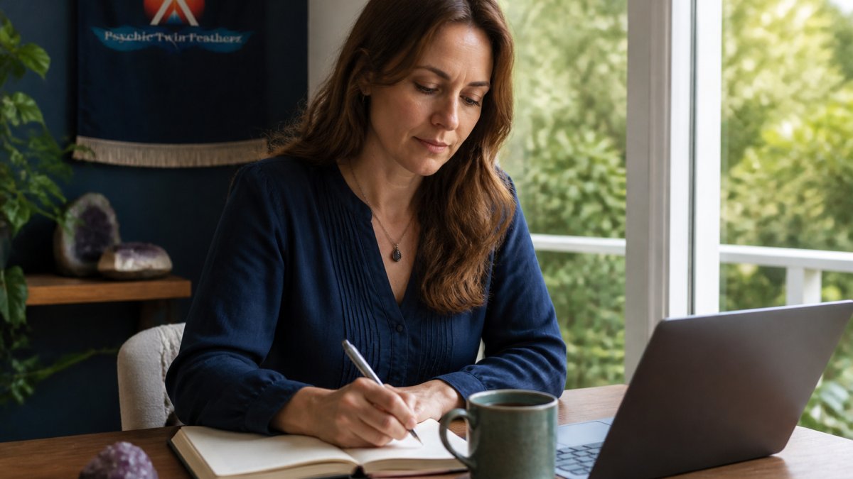 Benefits of Online Spiritual Guidance for Personal Growth 1 Flowchart illustrating the steps of an online spiritual guidance session in a calm home environment.