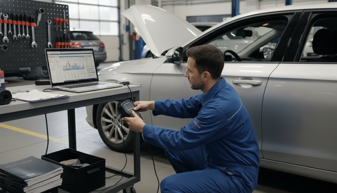 Professional illustration showing OBD for benefits of regular car diagnostics