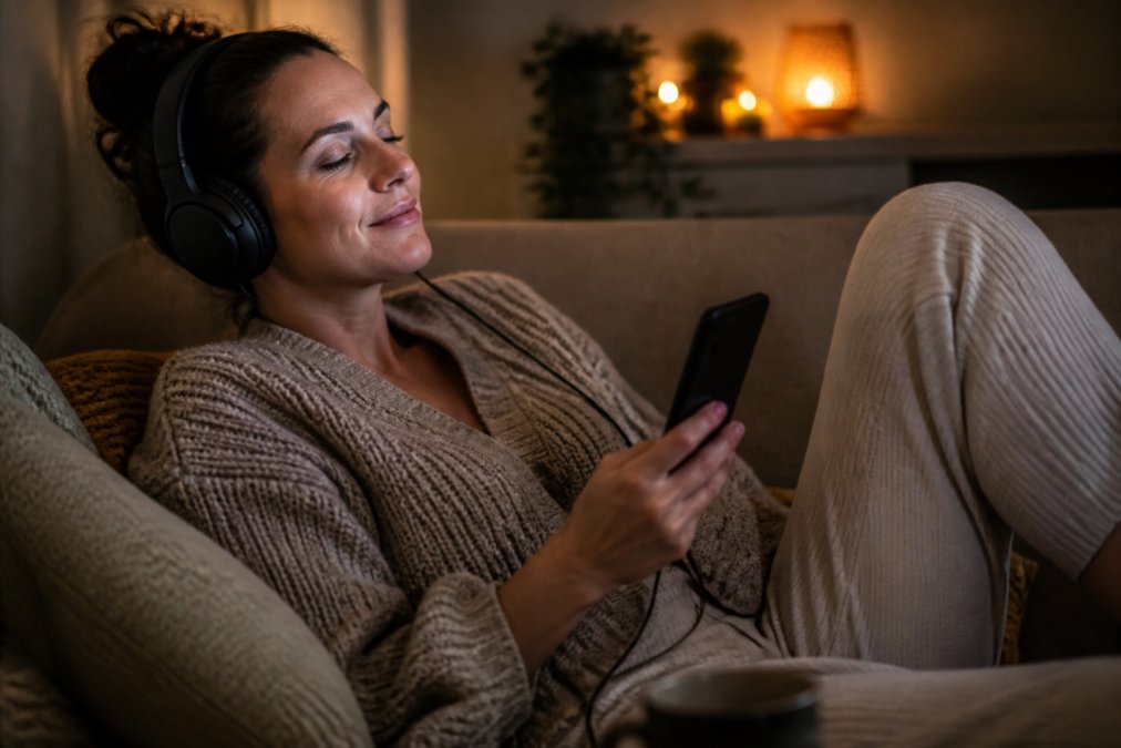 Professional illustration showing Person for ad-free audio stories