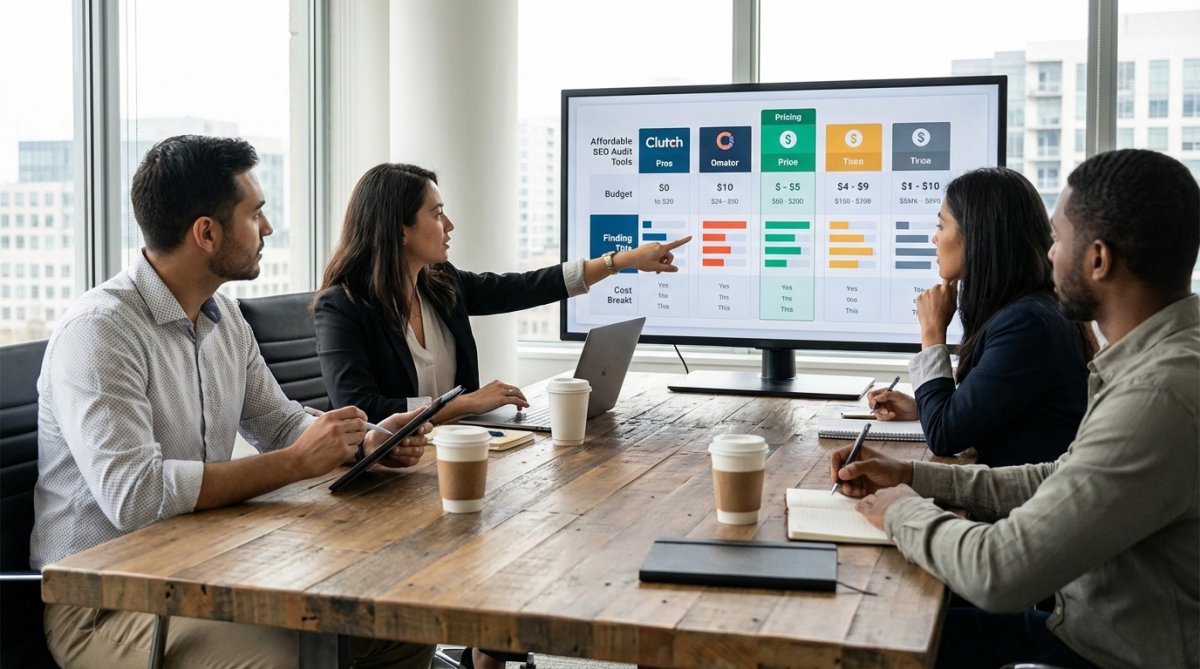 Feature comparison of different SEO audit tools highlighting strengths and weaknesses