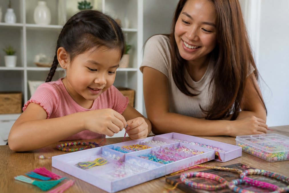 Infographic showing steps for DIY craft kits as the best alternatives to screen time for elementary students