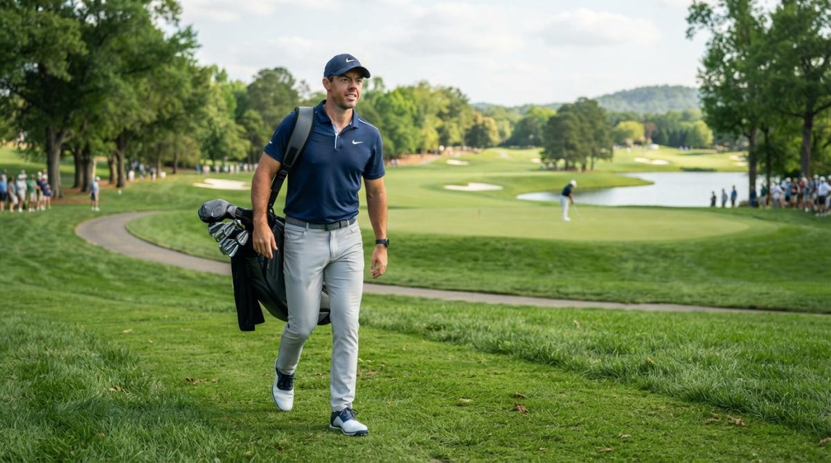 Professional illustration showing Golfer for best athletic apparel for golf