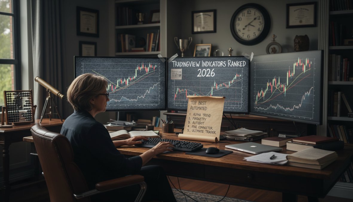 Professional illustration showing best automated tradingview indicators