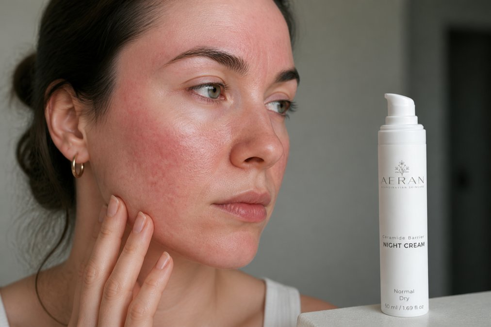 Professional illustration showing barrier repair cream