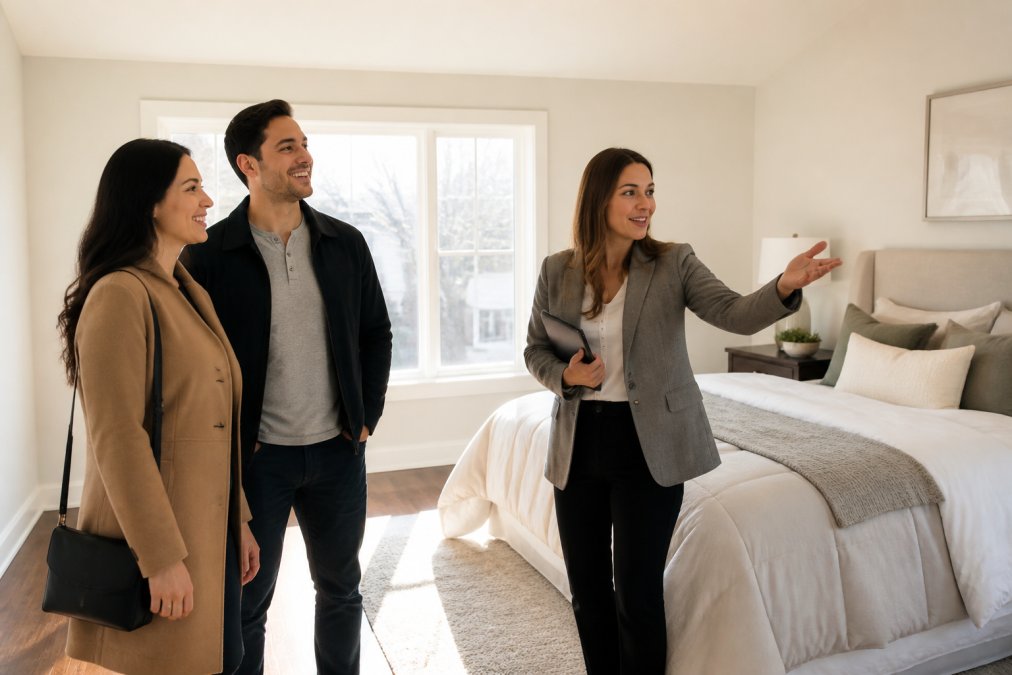 Infographic ranking the best bedroom paint colors that boost home resale value and buyer appeal