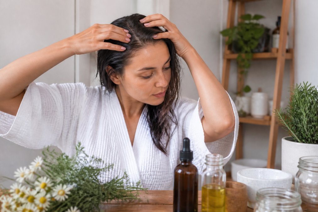 Step-by-step visual guide for Woman for botanical ingredients hair follicles