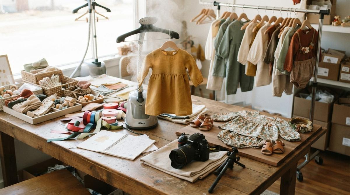 Step-by-step visual guide for toddler and older and child concepts for boutique clothing brands