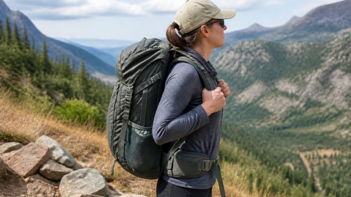 Diagram showing proper hip belt and strap fit for your budget hiking gear
