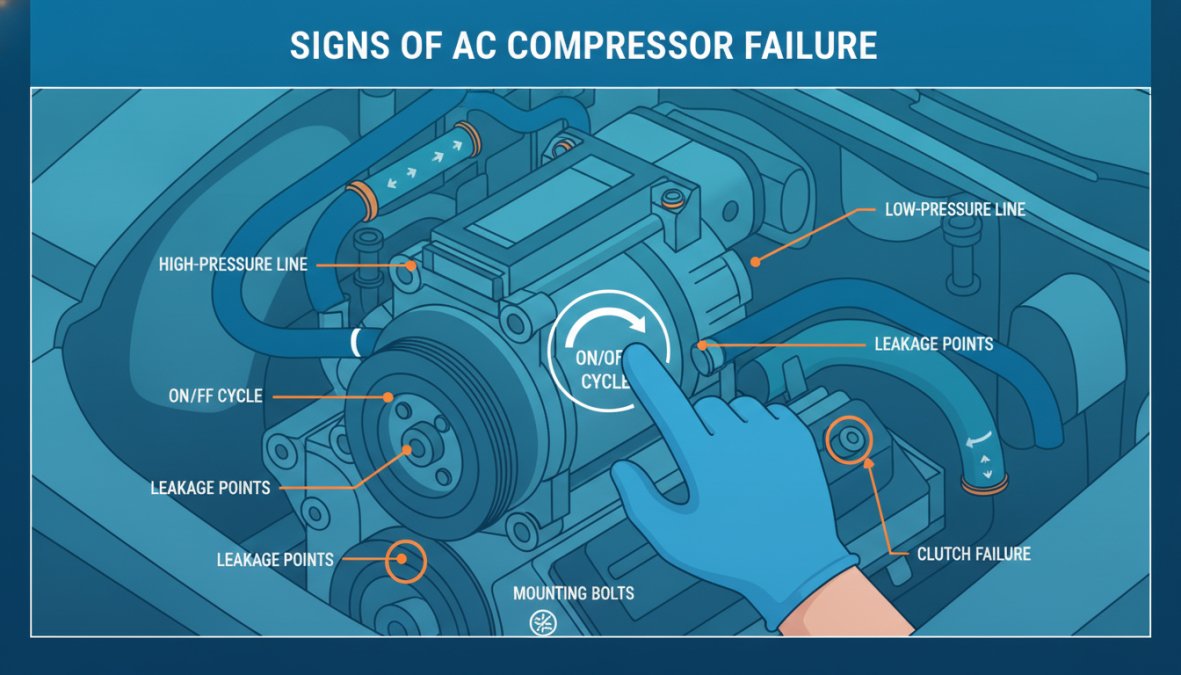Professional illustration showing best car air conditioning repair Kettering