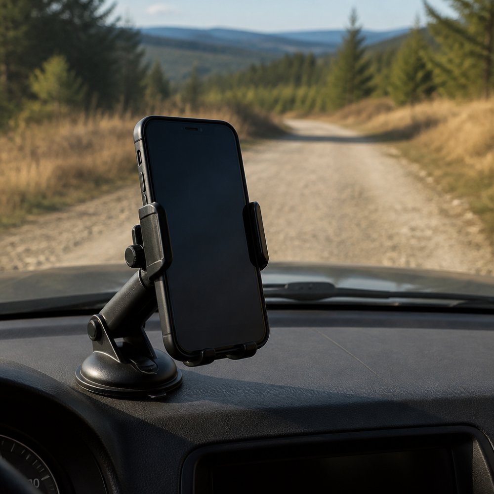 Professional illustration showing Close for car phone mount