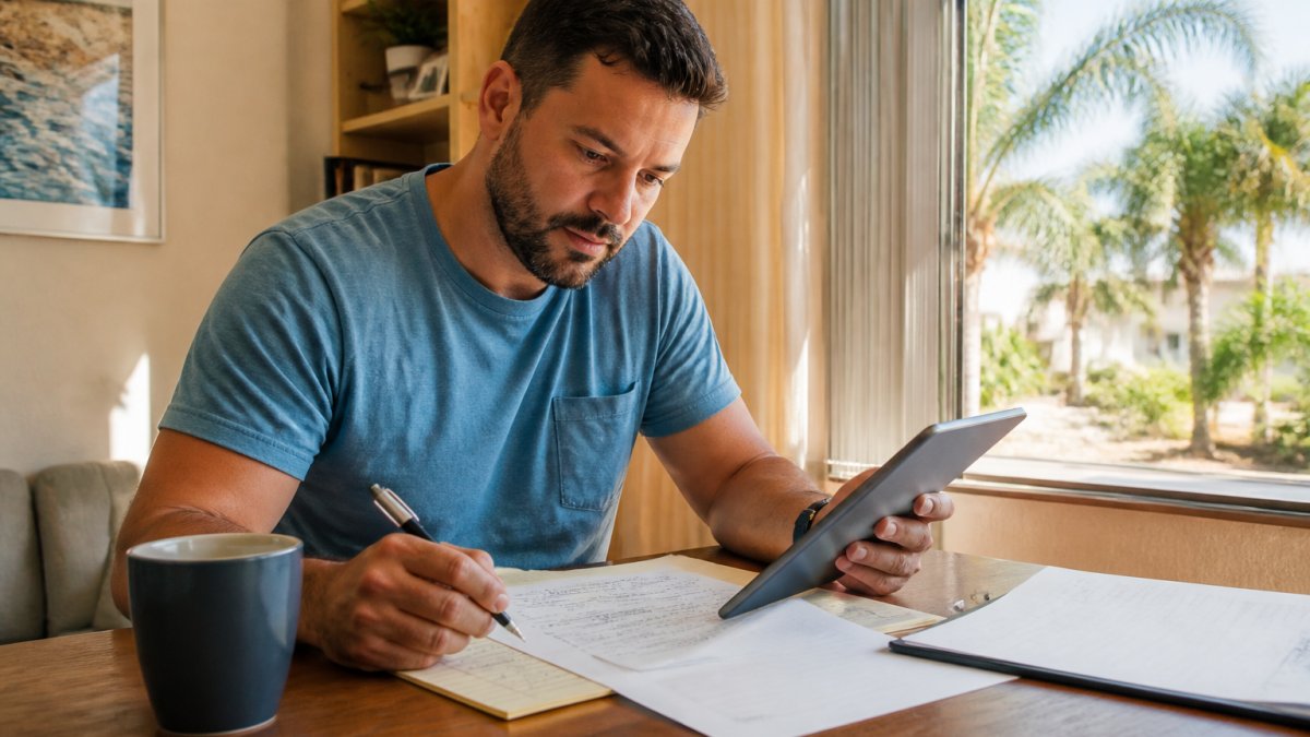 Florida resident reviewing legal documents at a desk as a best carscars alternatives for florida search begins.