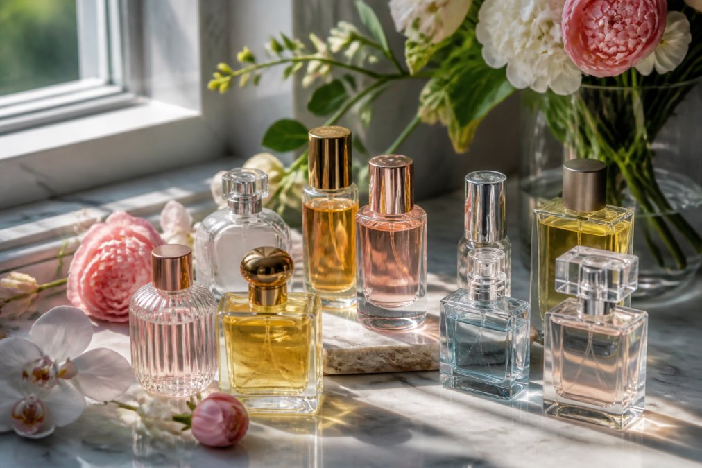 Professional illustration showing clean perfume for women