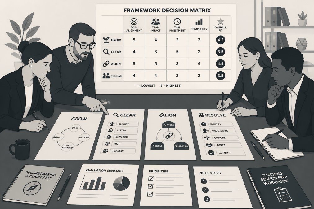 Step-by-step visual guide for best coaching frameworks for high stakes