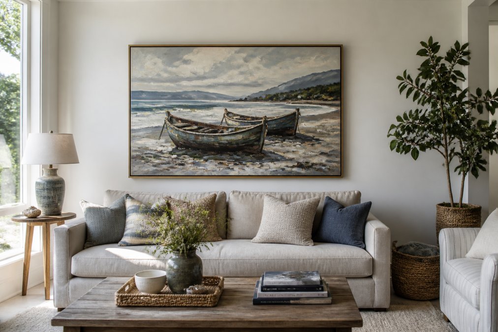Step-by-step visual guide for Modern for coastal landscape paintings