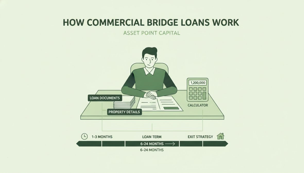 Professional illustration showing Commercial for best commercial bridge loan lenders 2026