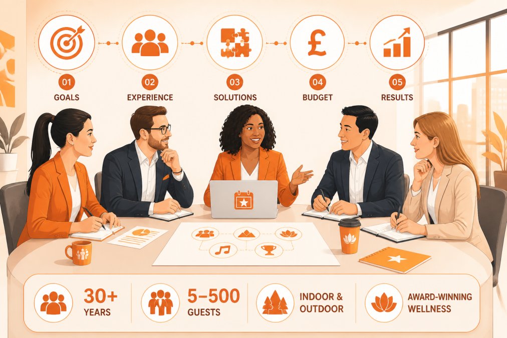 Step-by-step visual guide for corporate event planning companies