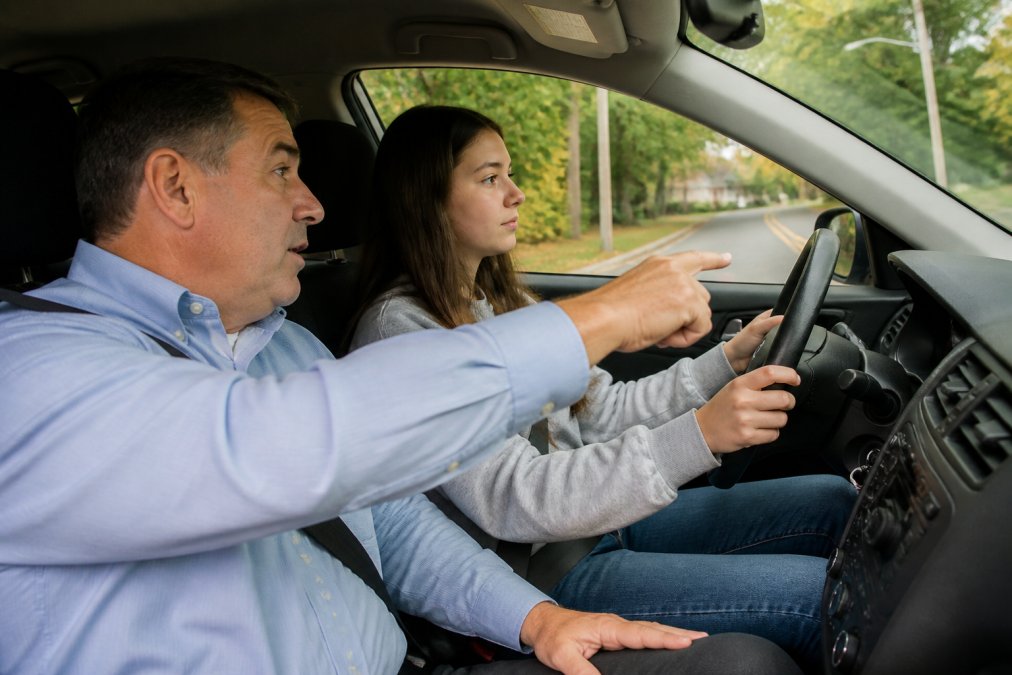 Driving instructor guiding a teen student during a lesson at one of the best driving schools in Westchester County 2026