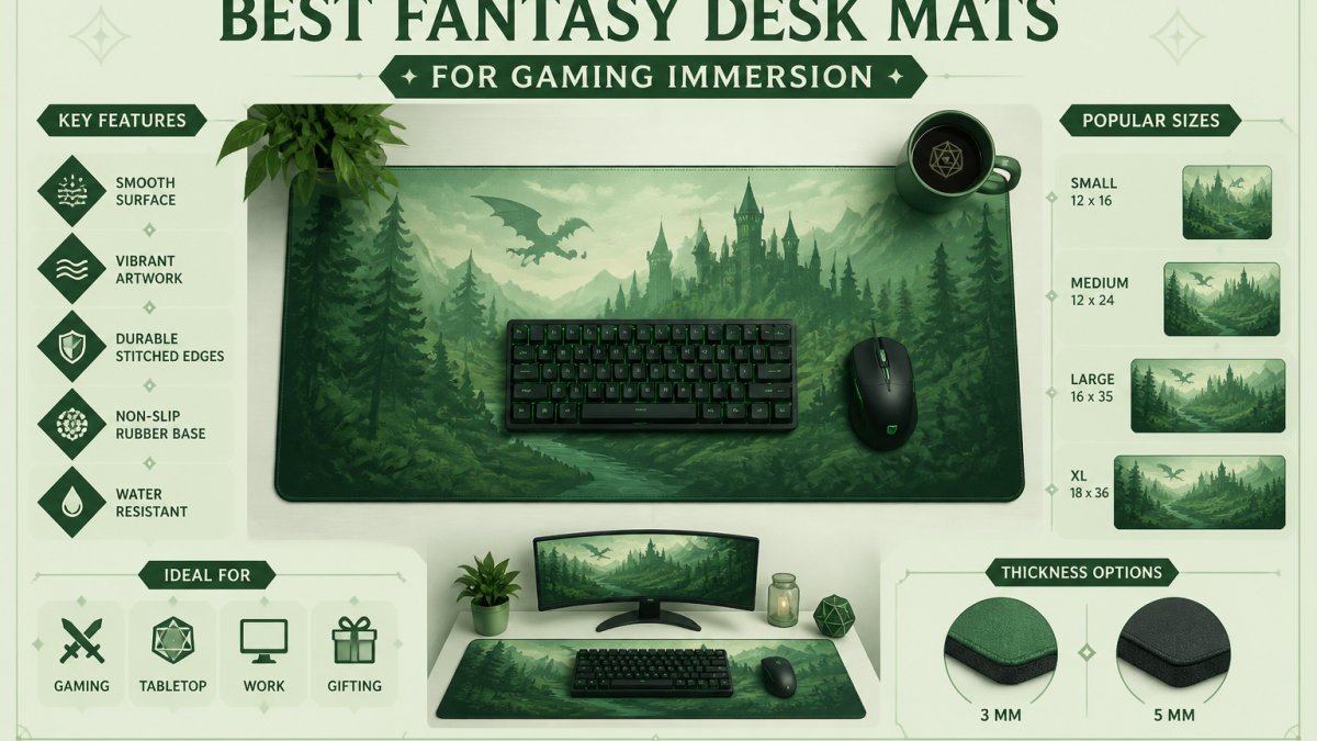 Best Fantasy Desk Mats for Gaming Immersion