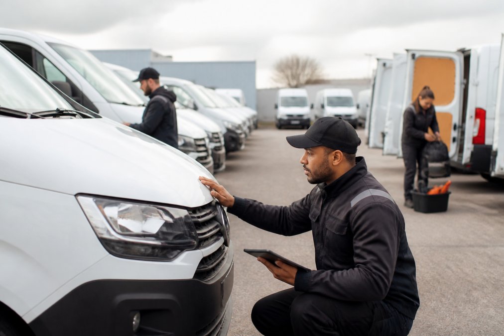 Illustration showing the benefits of Team for best fleet management companies for vans