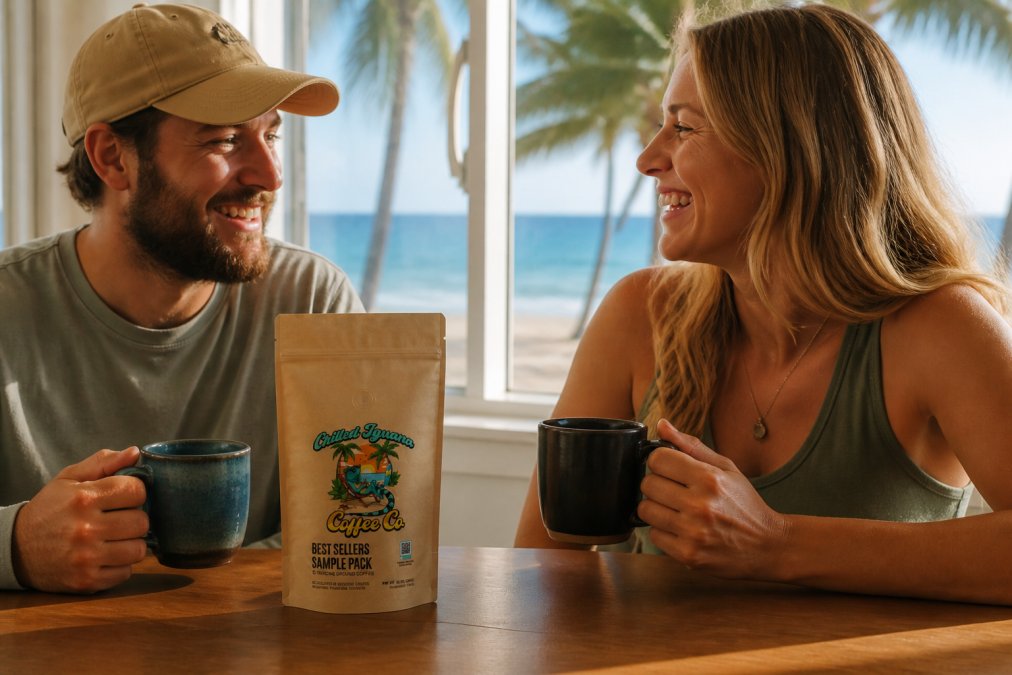 Professional illustration showing Close for fresh roasted coffee subscription